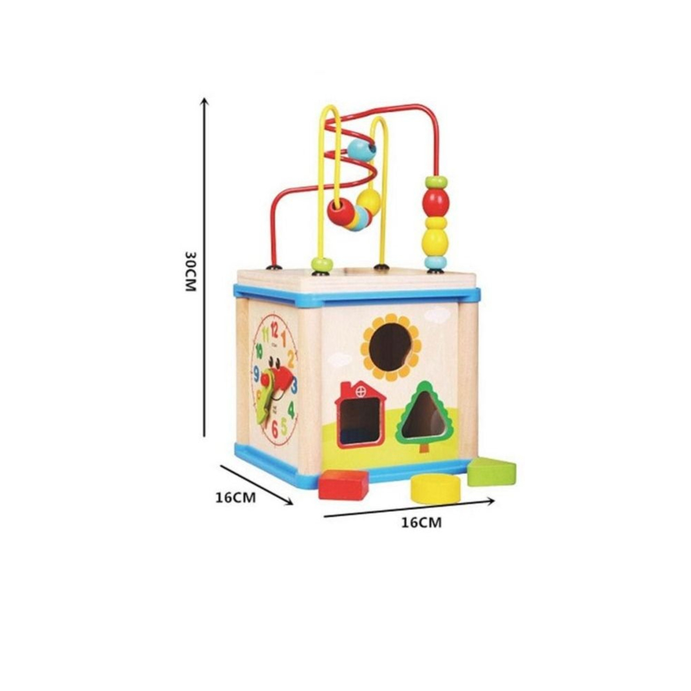  لعبة صندوق الخرز التعليمية متعددة الإستخدامات للأطفال - مقاس 16×30×16 سم