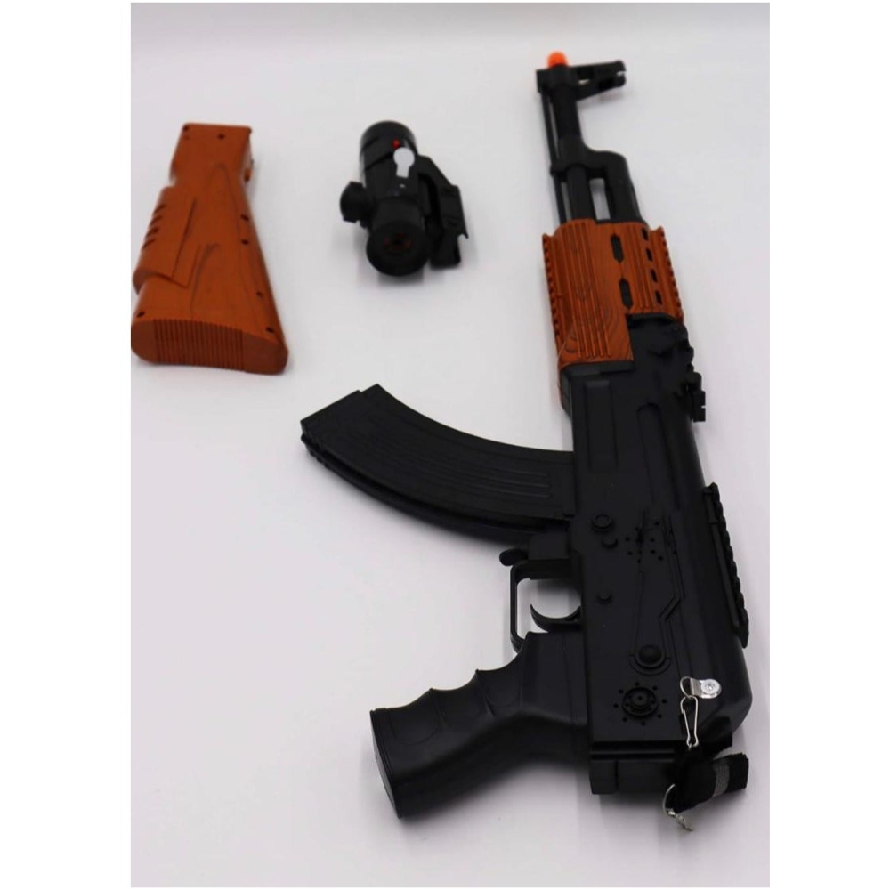  بندقية لعب قنص بأصوات واقعية - أسود