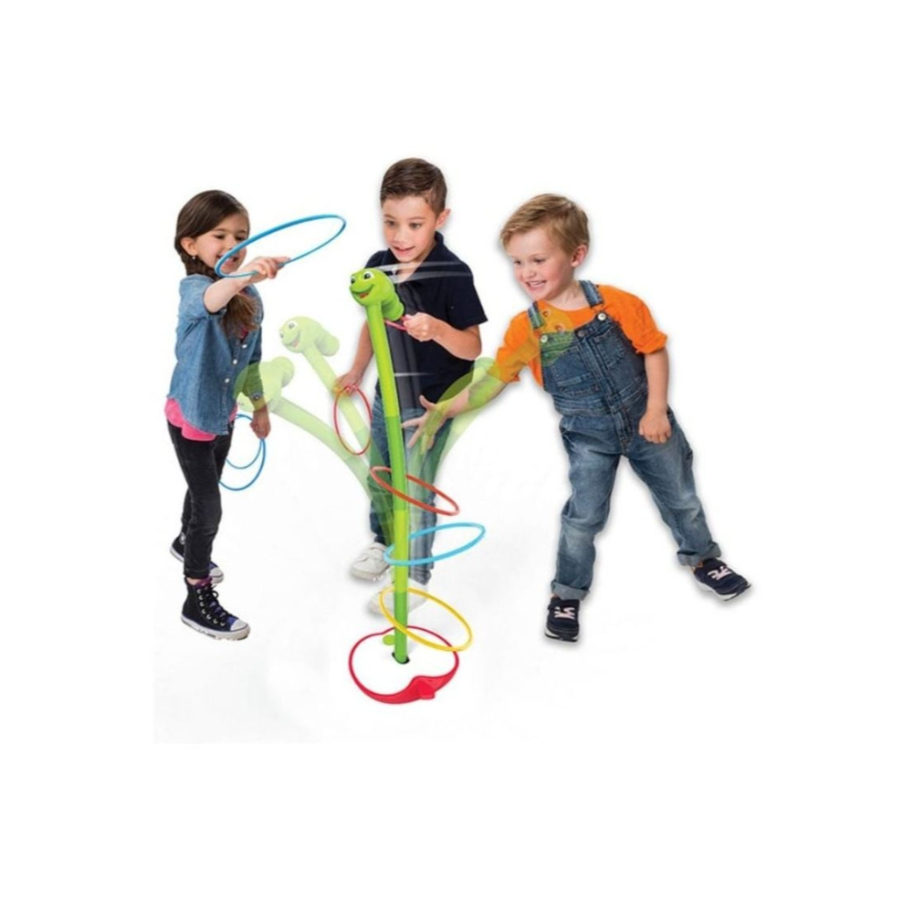  لعبة رمي الحلقات بتصميم دودة - 19 قطعة