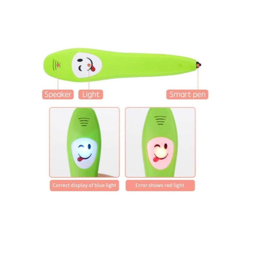  بطاقات تعليمية ذات وجهين مع قلم ذكي - 12 قطعة