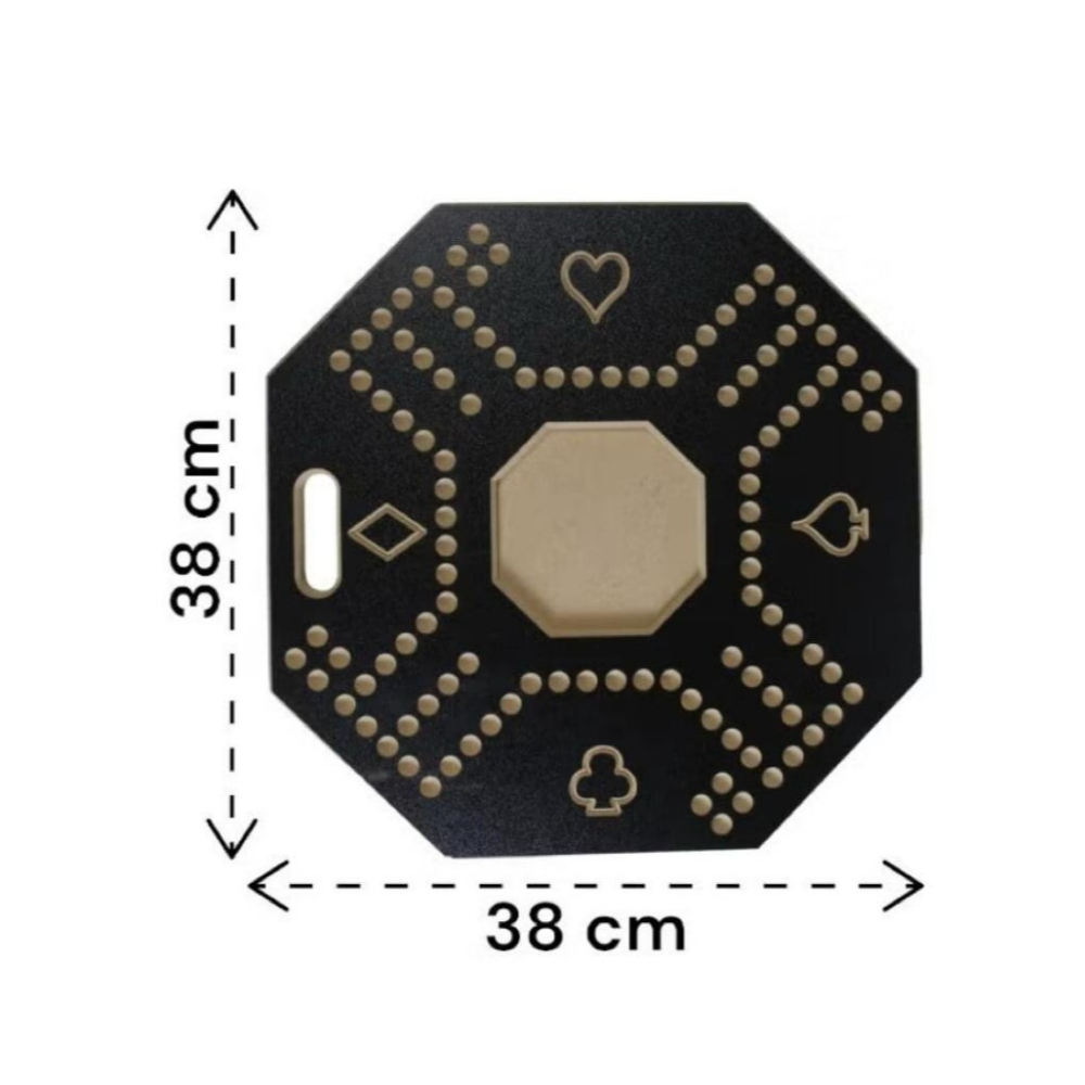 جاكارو طقم جاكارو ملكي لوح 38x38 سم مع 16 حجر وأوراق لعب - اختيار عشوائي