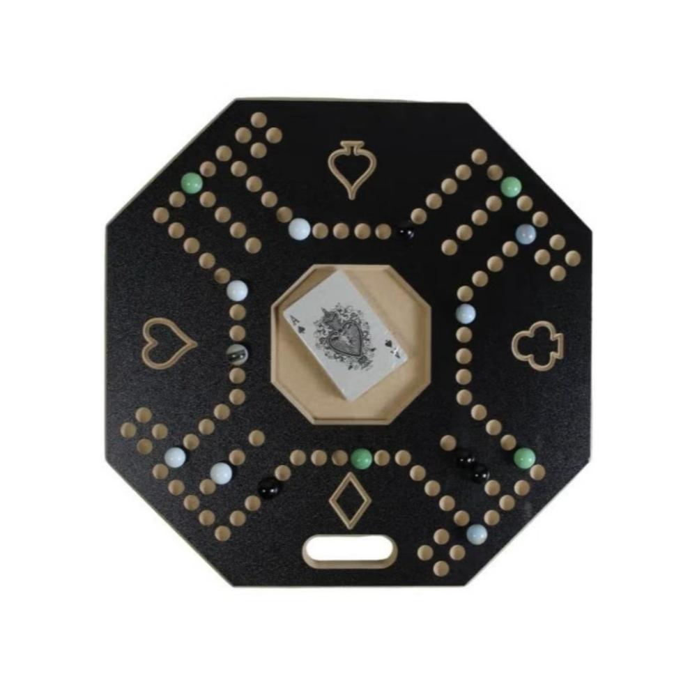 جاكارو طقم جاكارو ملكي لوح 38x38 سم مع 16 حجر وأوراق لعب - اختيار عشوائي