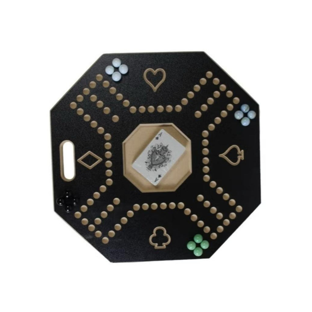 جاكارو طقم جاكارو ملكي لوح 38x38 سم مع 16 حجر وأوراق لعب - اختيار عشوائي