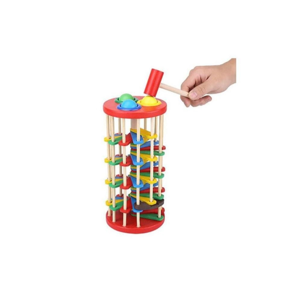  لعبة كرة التوازن الخشبية المتينة لعبة تعليمية متعددة الألوان