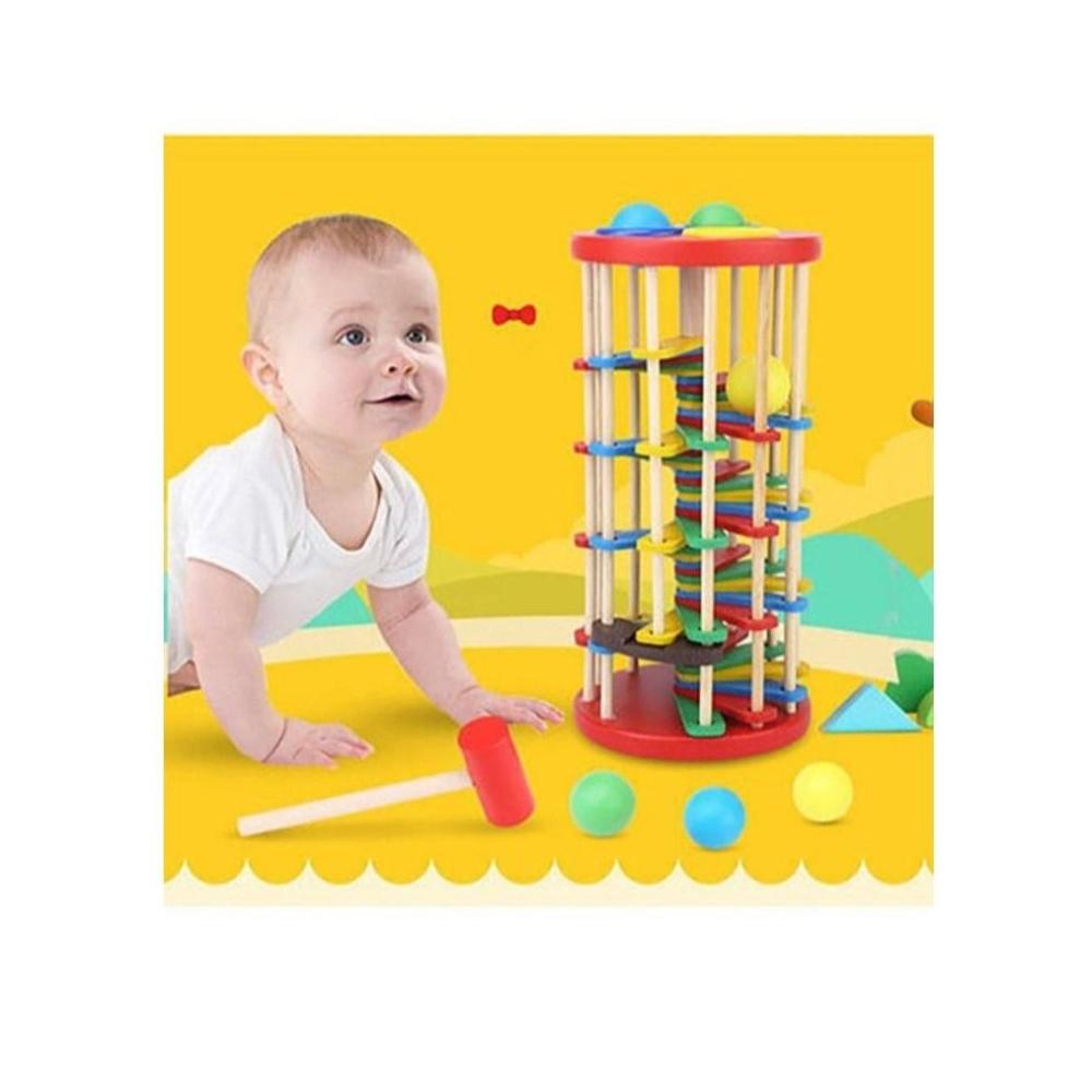  لعبة كرة التوازن الخشبية المتينة لعبة تعليمية متعددة الألوان