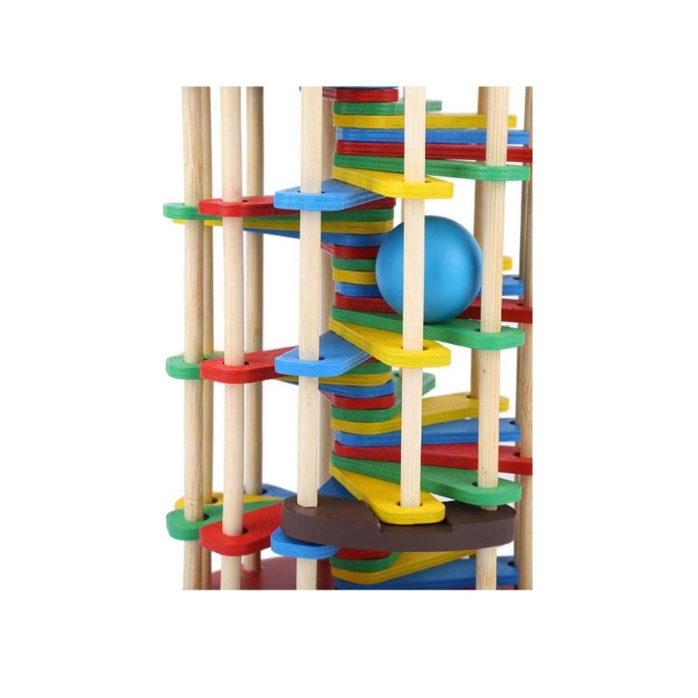 لعبة كرة التوازن الخشبية المتينة لعبة تعليمية متعددة الألوان