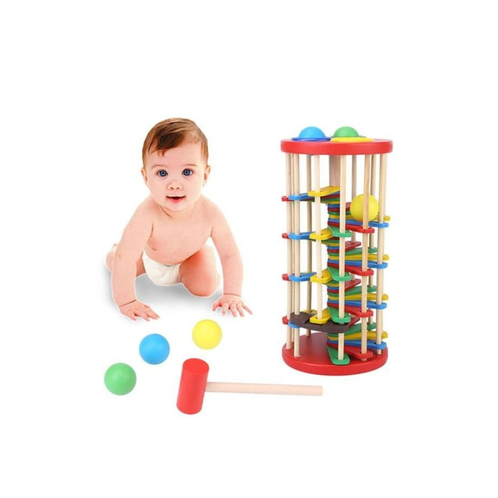  لعبة كرة التوازن الخشبية المتينة لعبة تعليمية متعددة الألوان