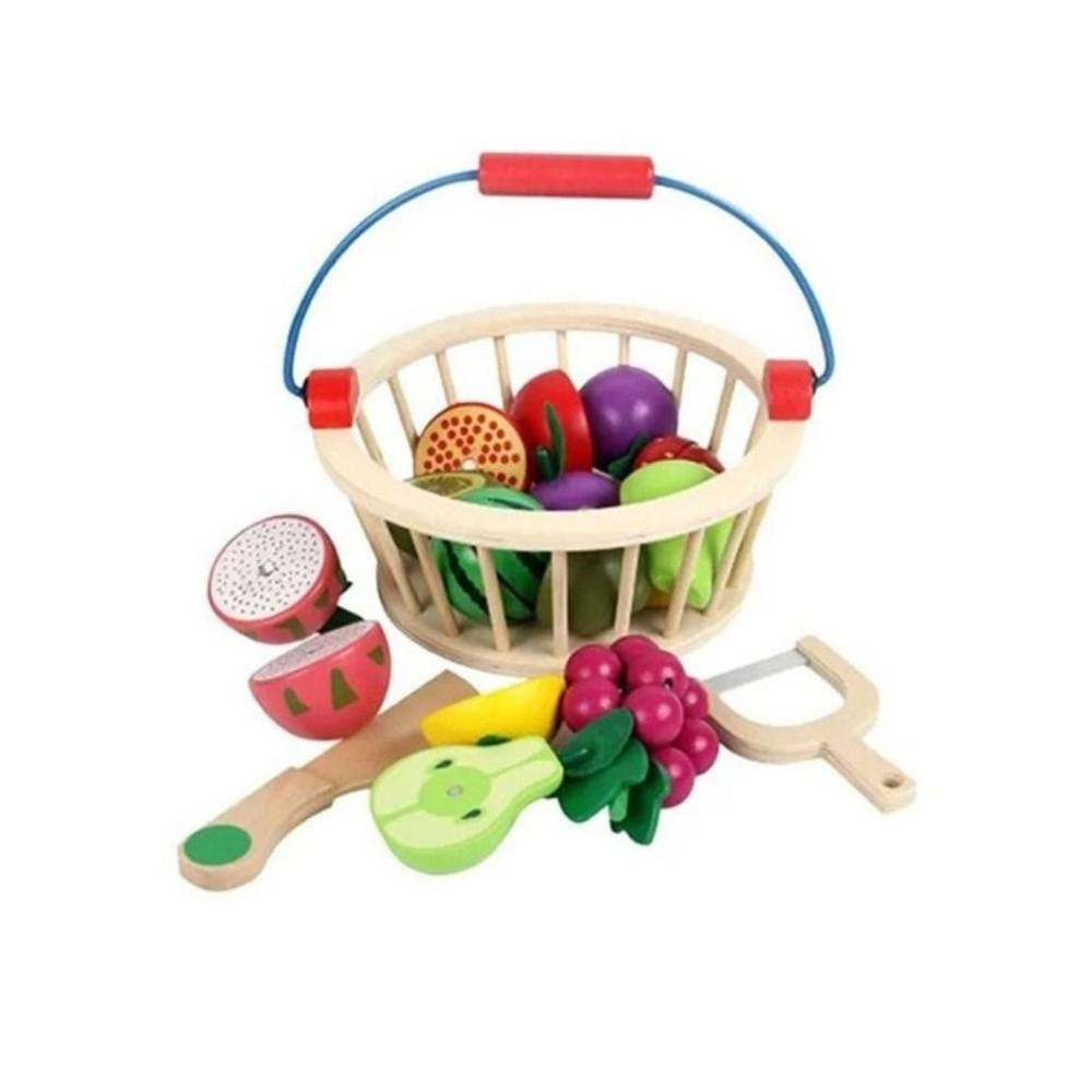  لعبة سلة فواكه خشبية
