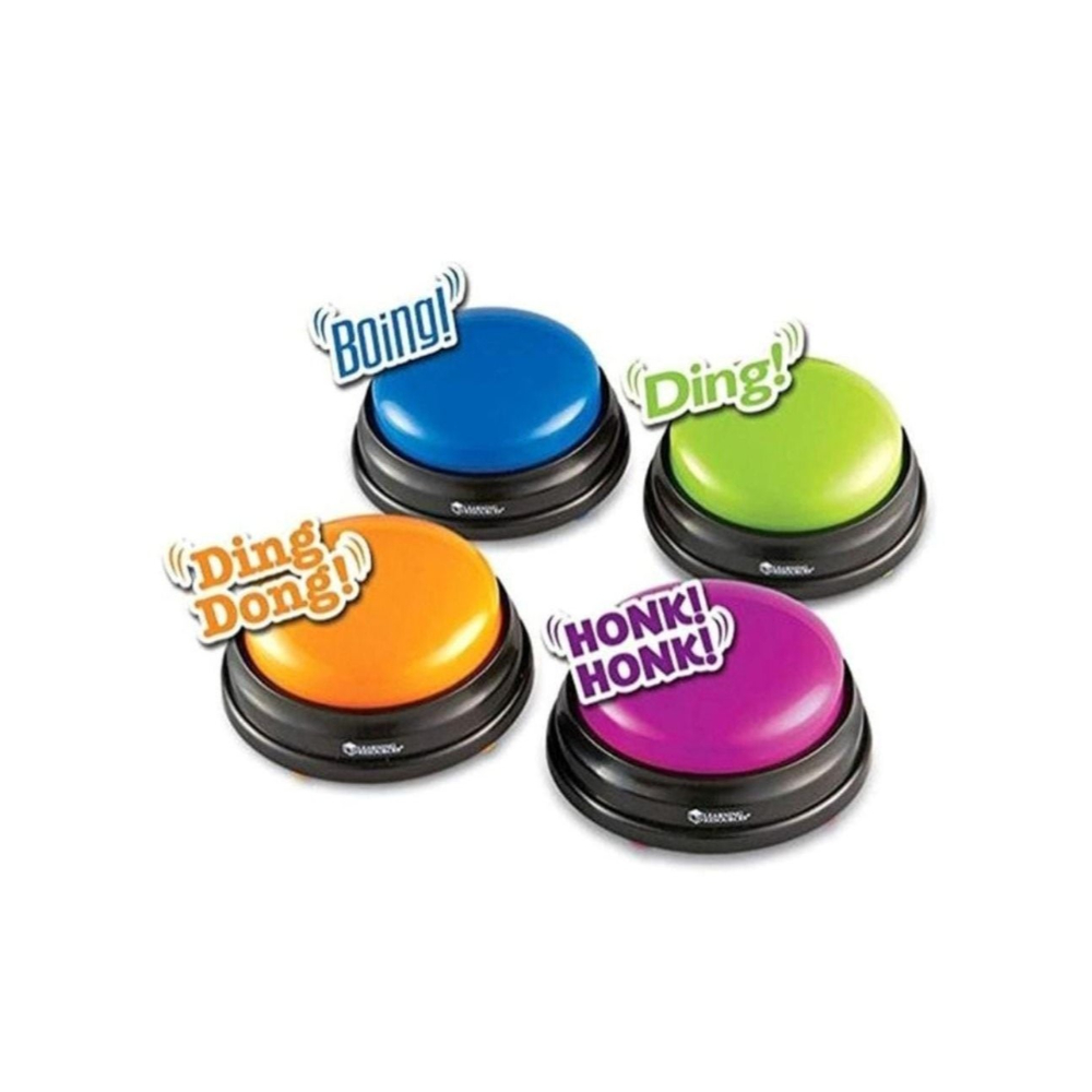  مجموعة أجراس الإجابة بأضواء وأصوات - 4 قطع