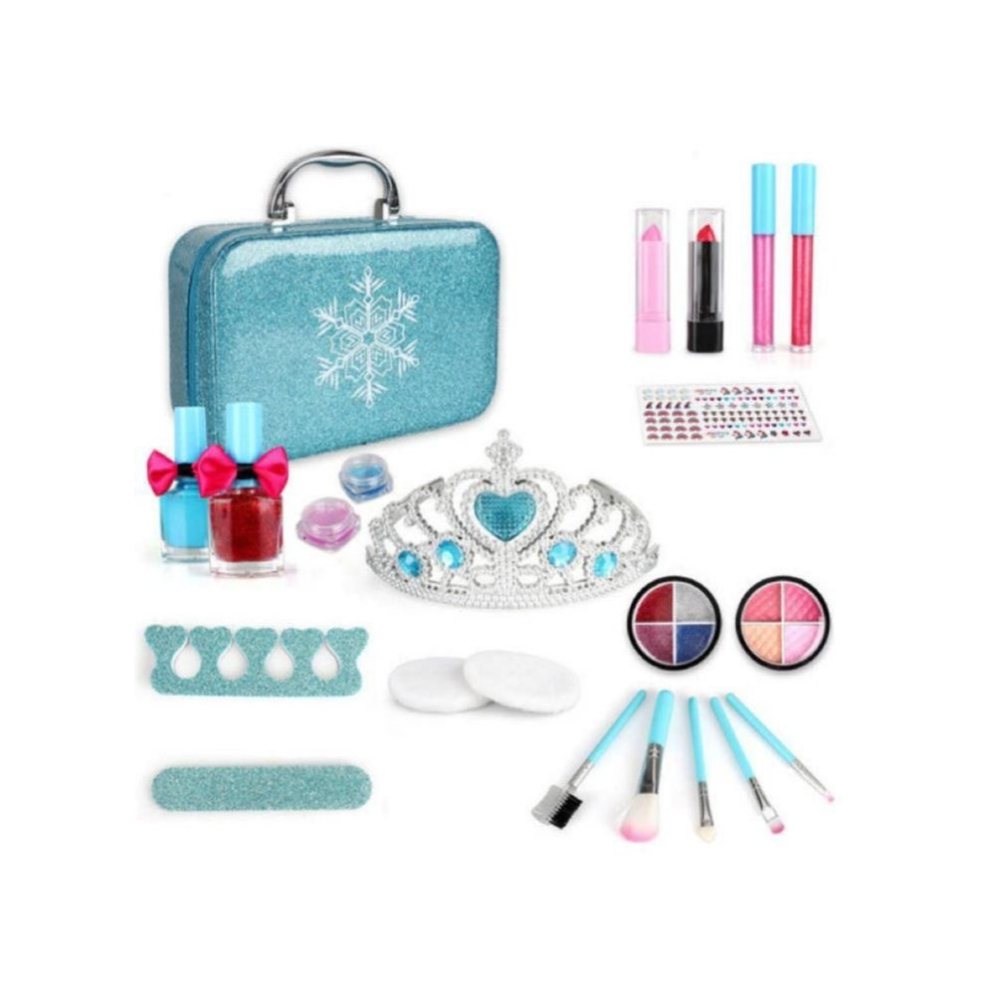  مجموعة مكياج للأطفال قابلة للغسل مع حقيبة تخزين - اختيار عشوائي