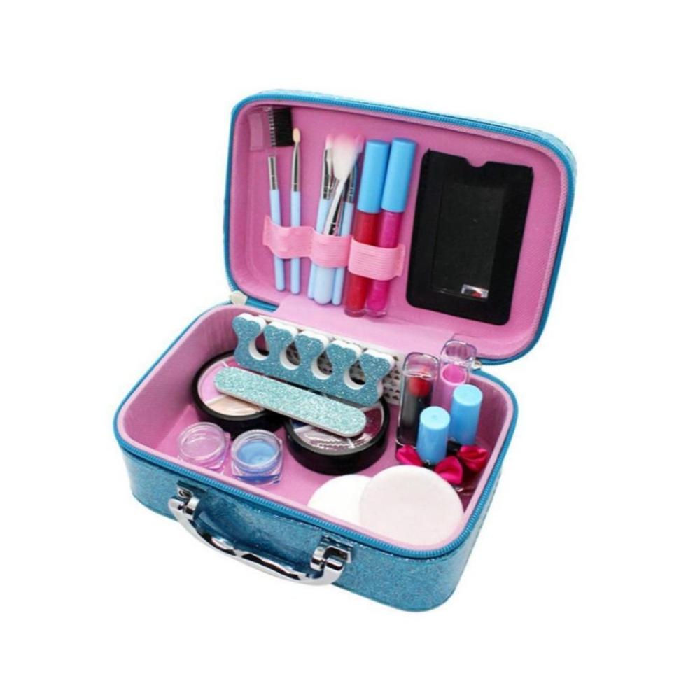  مجموعة مكياج للأطفال قابلة للغسل مع حقيبة تخزين - اختيار عشوائي