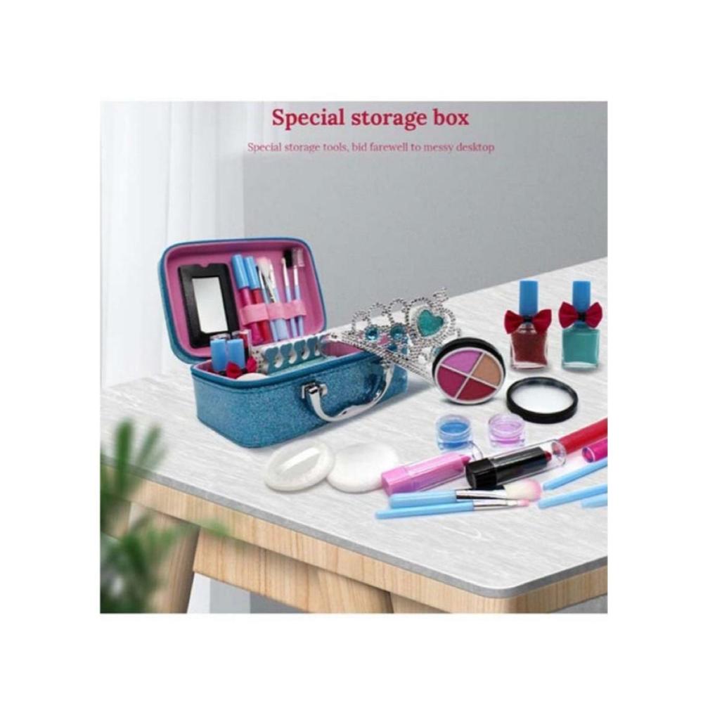  مجموعة مكياج للأطفال قابلة للغسل مع حقيبة تخزين - اختيار عشوائي