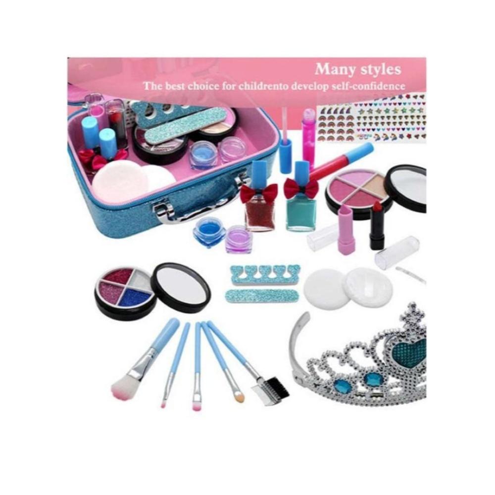  مجموعة مكياج للأطفال قابلة للغسل مع حقيبة تخزين - اختيار عشوائي