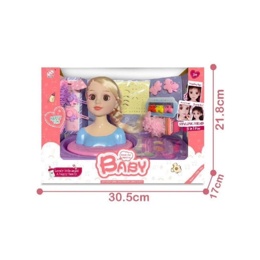 بيبي دمية مكياج مع أدوات وتصفيف الشعر