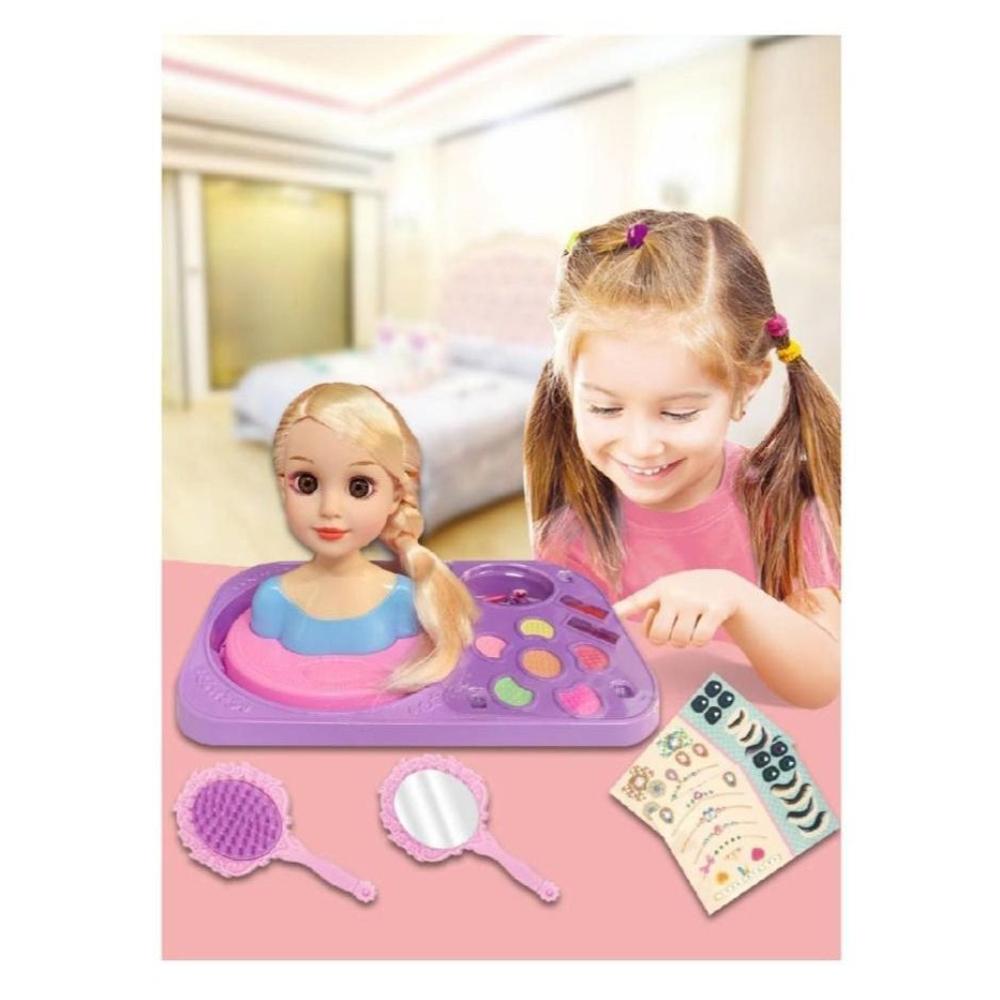 بيبي دمية مكياج مع أدوات وتصفيف الشعر