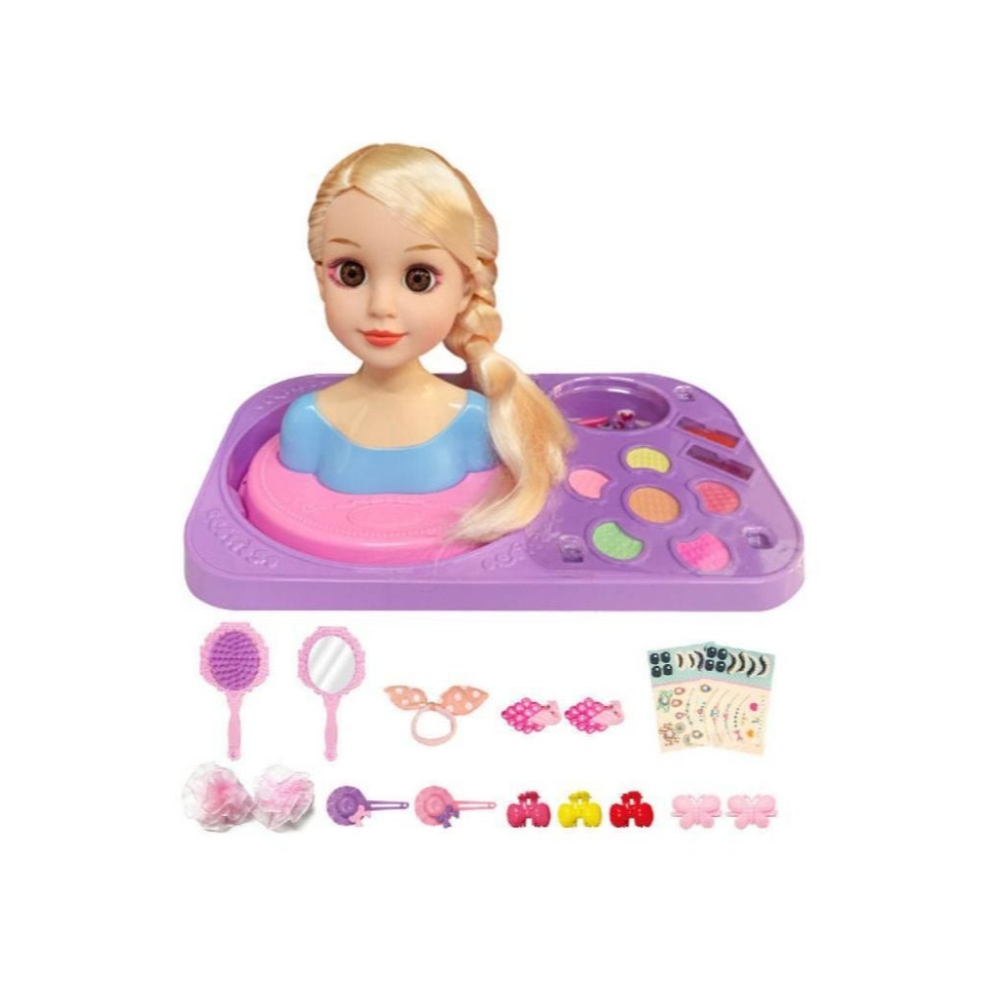 بيبي دمية مكياج مع أدوات وتصفيف الشعر
