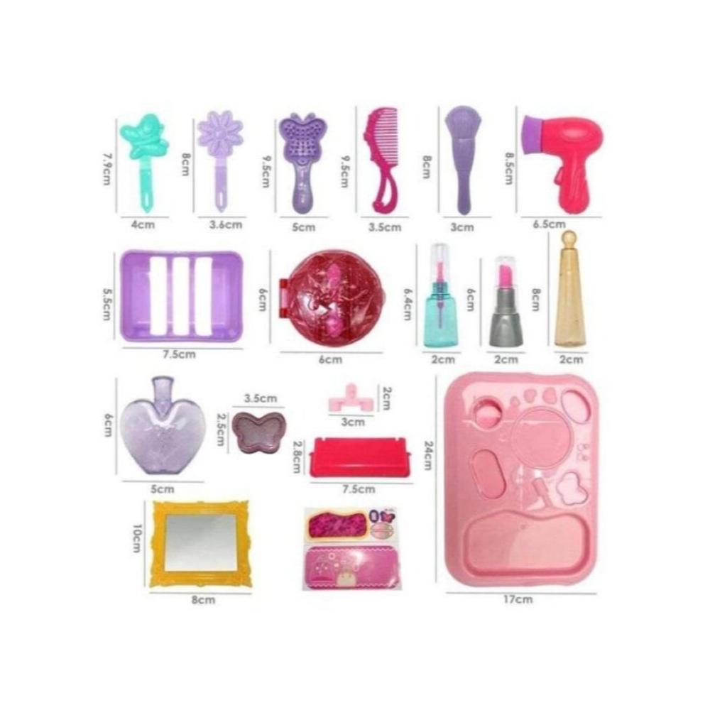 لعبة مرح مجموعة لعب مستحضرات تجميل مع حقيبة الظهر