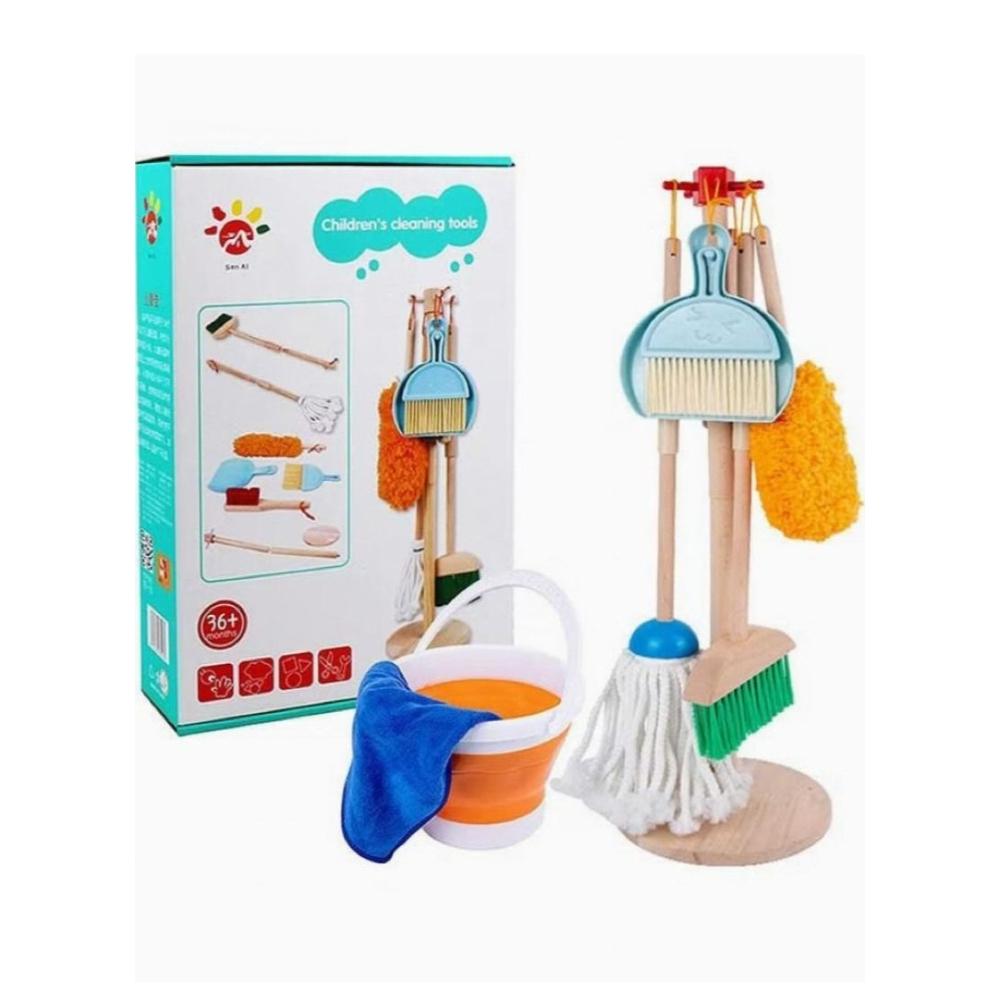  أدوات التنظيف الخشبية للاطفال