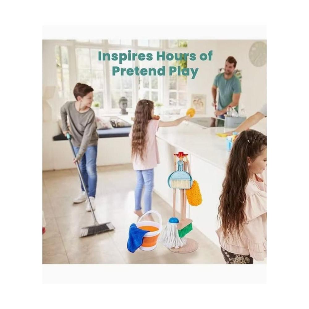  أدوات التنظيف الخشبية للاطفال