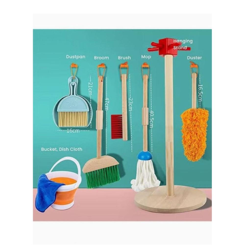  أدوات التنظيف الخشبية للاطفال