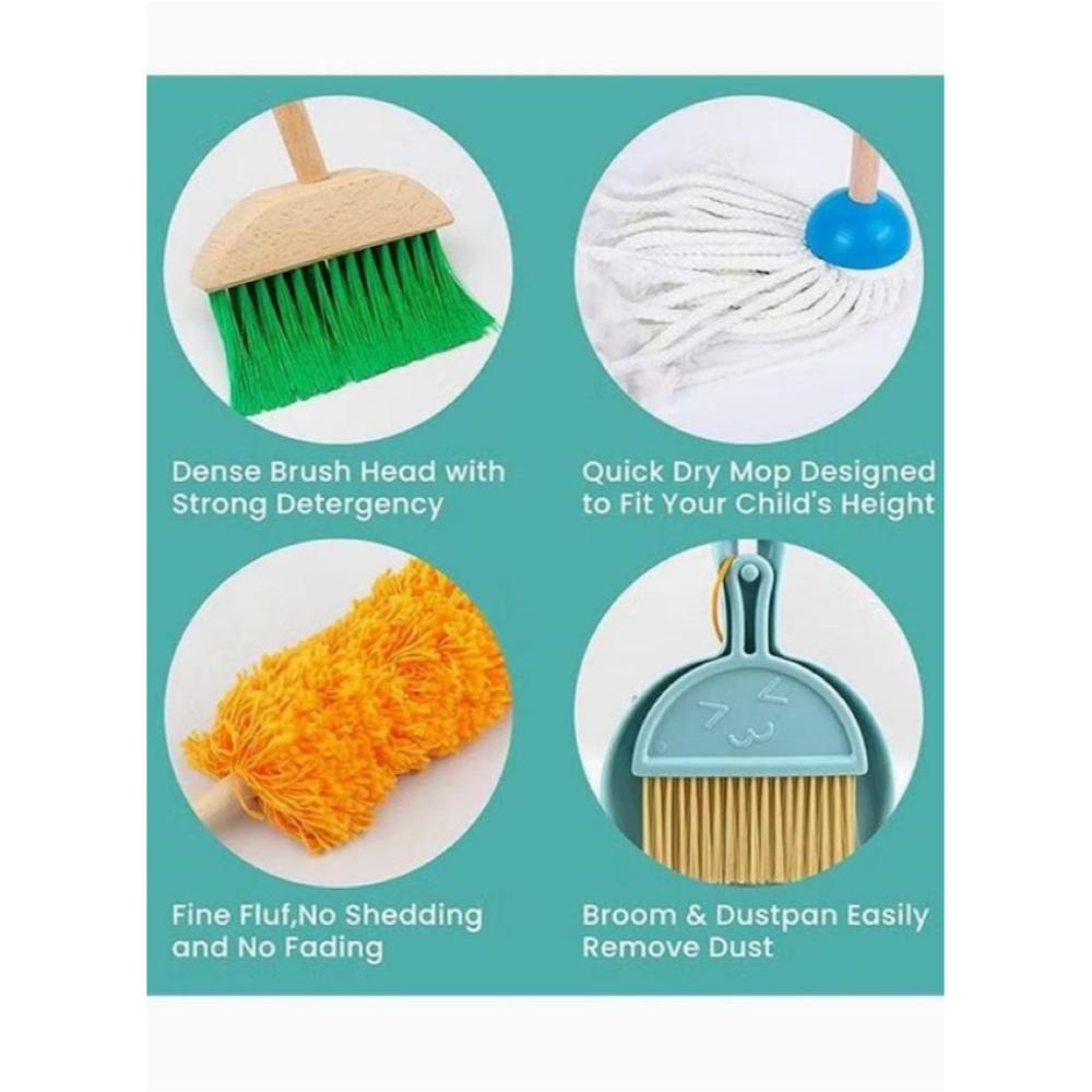  أدوات التنظيف الخشبية للاطفال