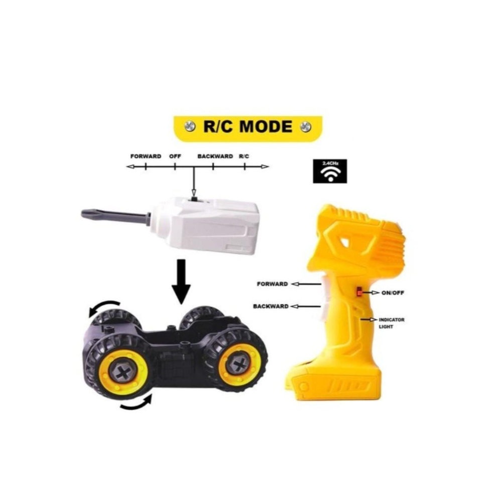 لعبة مرح لعبة مرح لعبة تفكيك وتركيب شاحنة رصف الطرق- أصفر