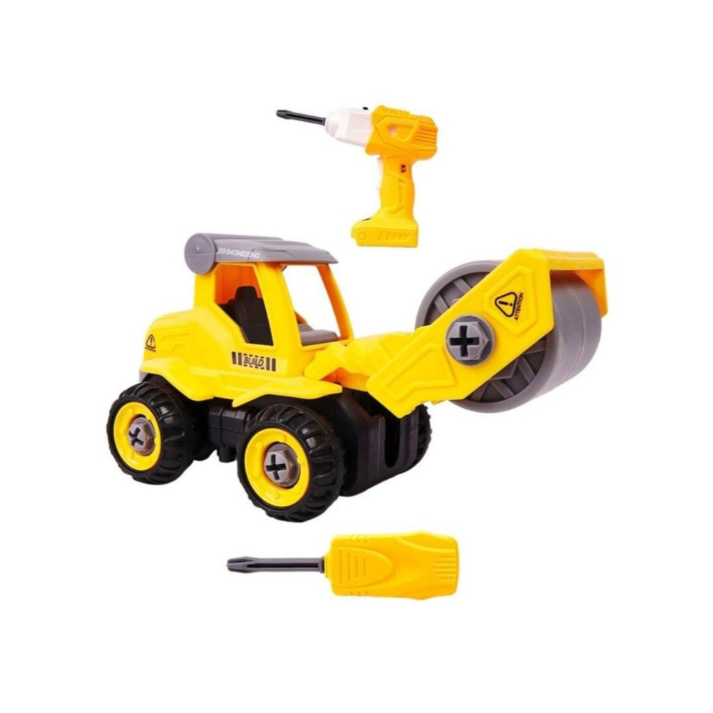 لعبة مرح لعبة مرح لعبة تفكيك وتركيب شاحنة رصف الطرق- أصفر
