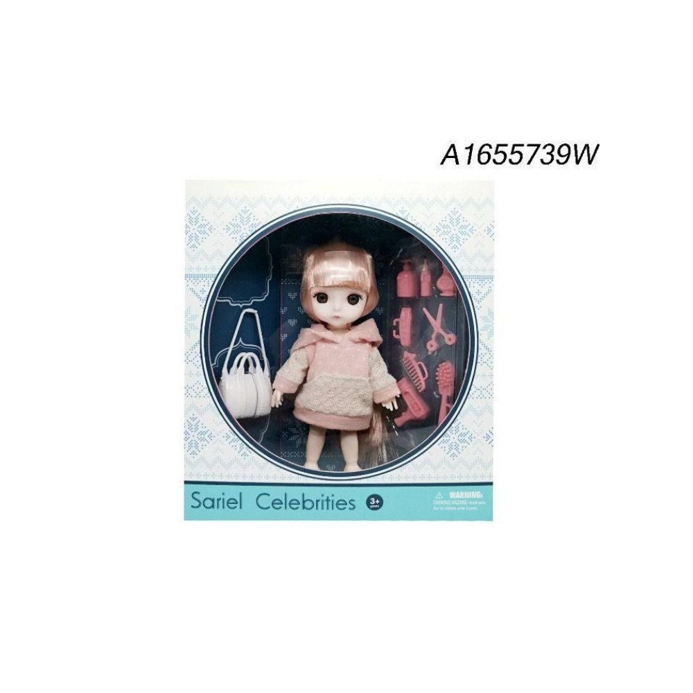 لعبة مرح دمية عروسة مع مشط وإكسسوارات