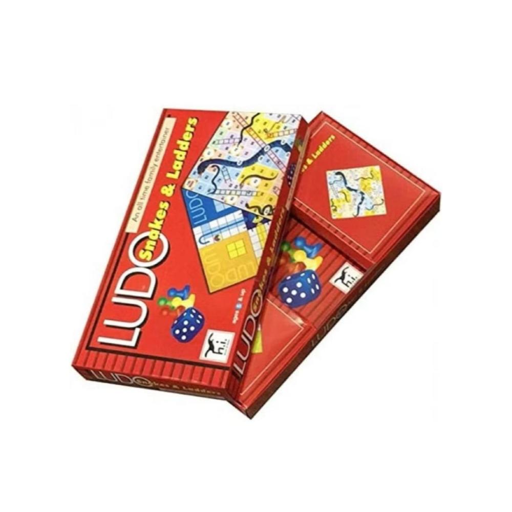 لعبة مرح لعبة لوحية 2 في 1 لودو+ سلم وثعبان قابلة للطي
