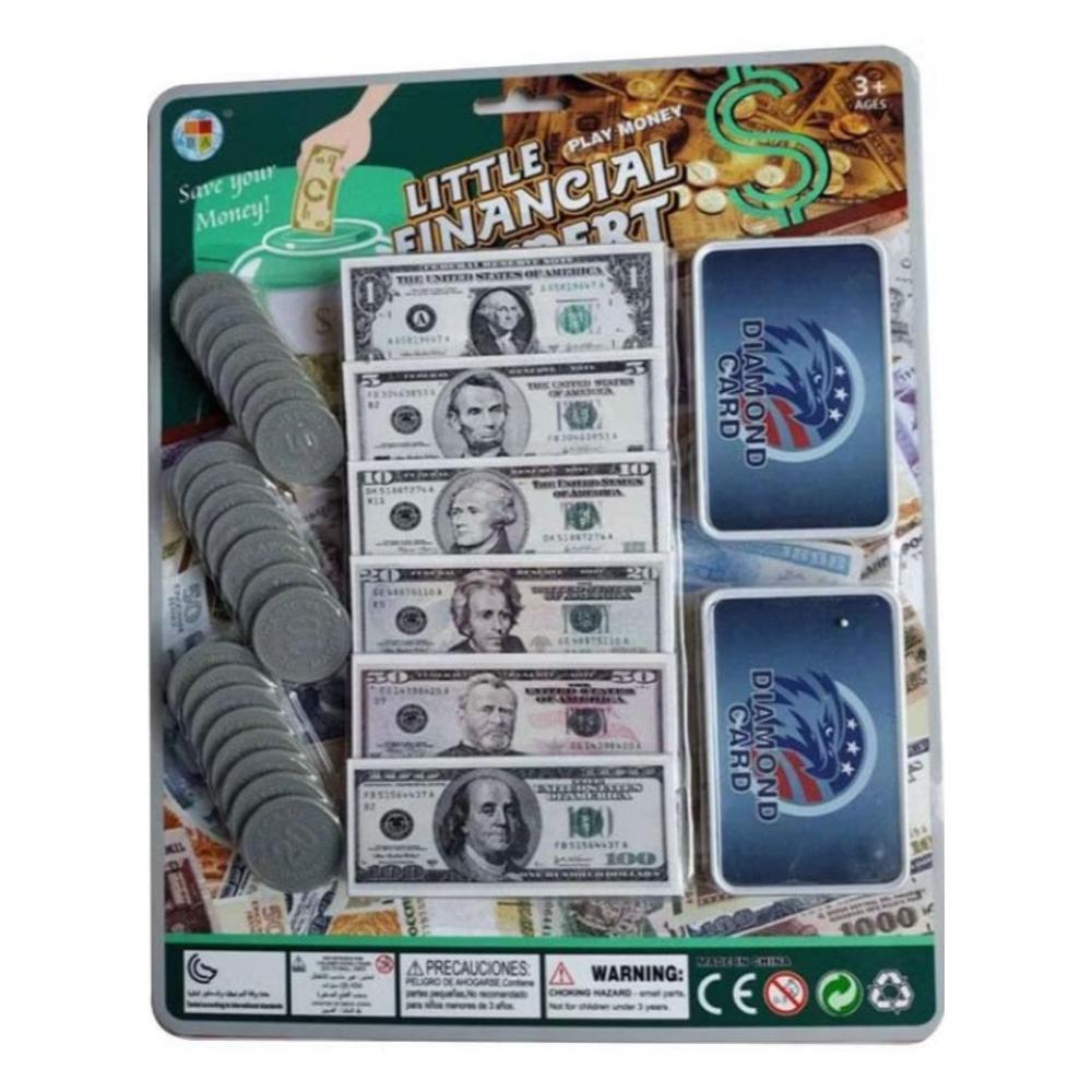 لعبة مرح مجموعة نقود لعب على شكل دولارات