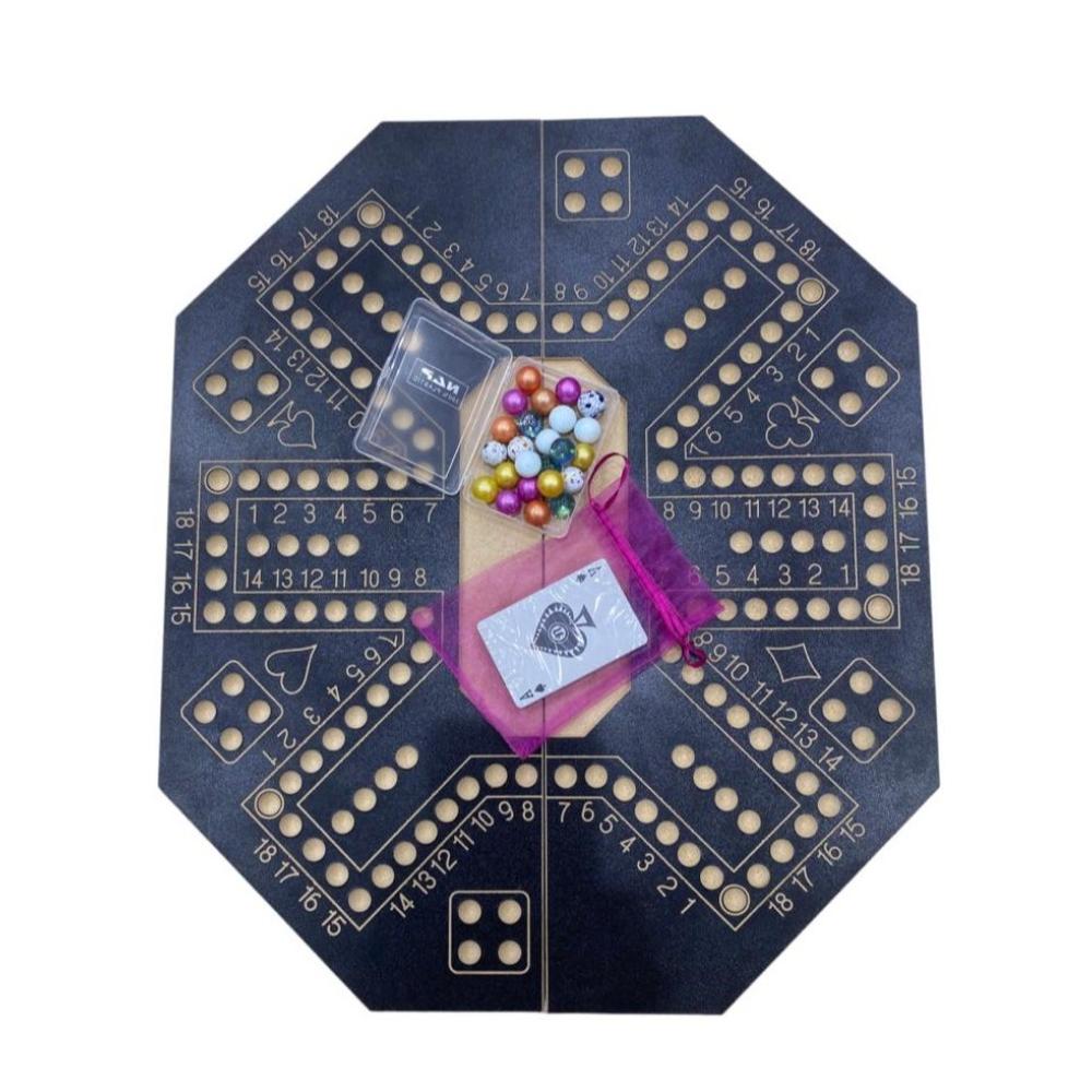 لعبة مرح لعبة جاكارو خشبية مرقمة قابلة للطي 6 لاعبين مرقمة - اختيار عشوائي بني أو اسود