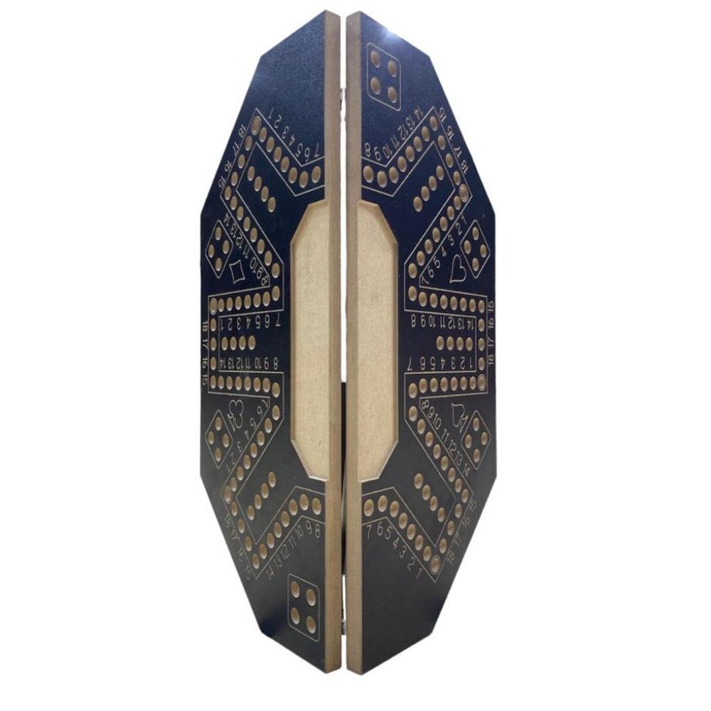 لعبة مرح لعبة جاكارو خشبية مرقمة قابلة للطي 6 لاعبين مرقمة - اختيار عشوائي بني أو اسود