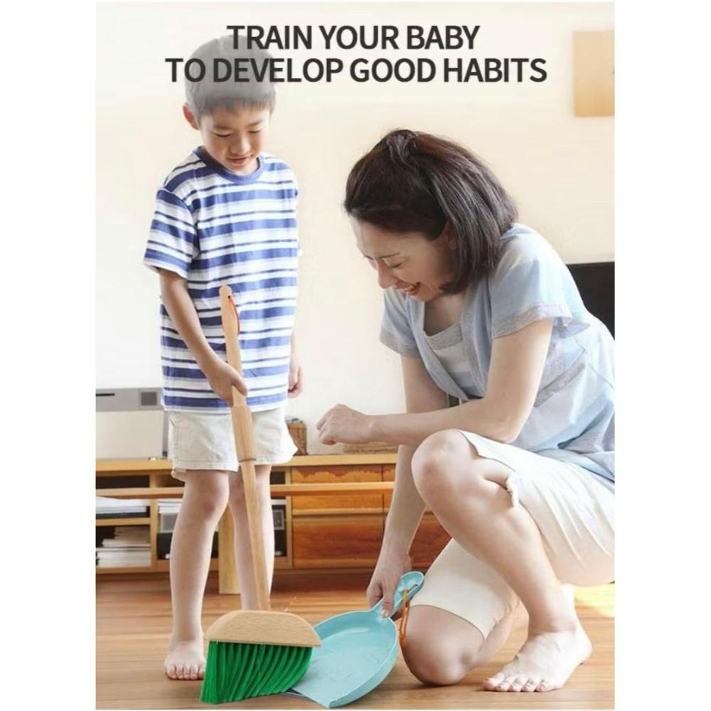 لعبة مرح مجموعة لعبة تنظيف خشبية للأطفال قابلة للإزالة