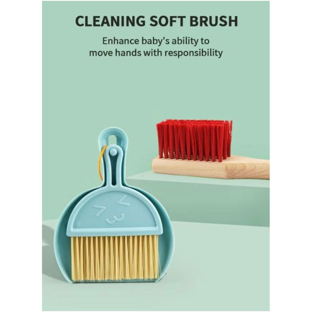 لعبة مرح مجموعة لعبة تنظيف خشبية للأطفال قابلة للإزالة