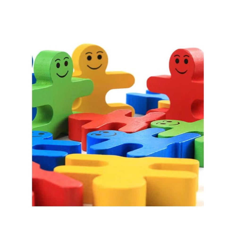 لعبة مرح لعبة مكعبات توازن خشبية مبتكرة - 16 قطعة