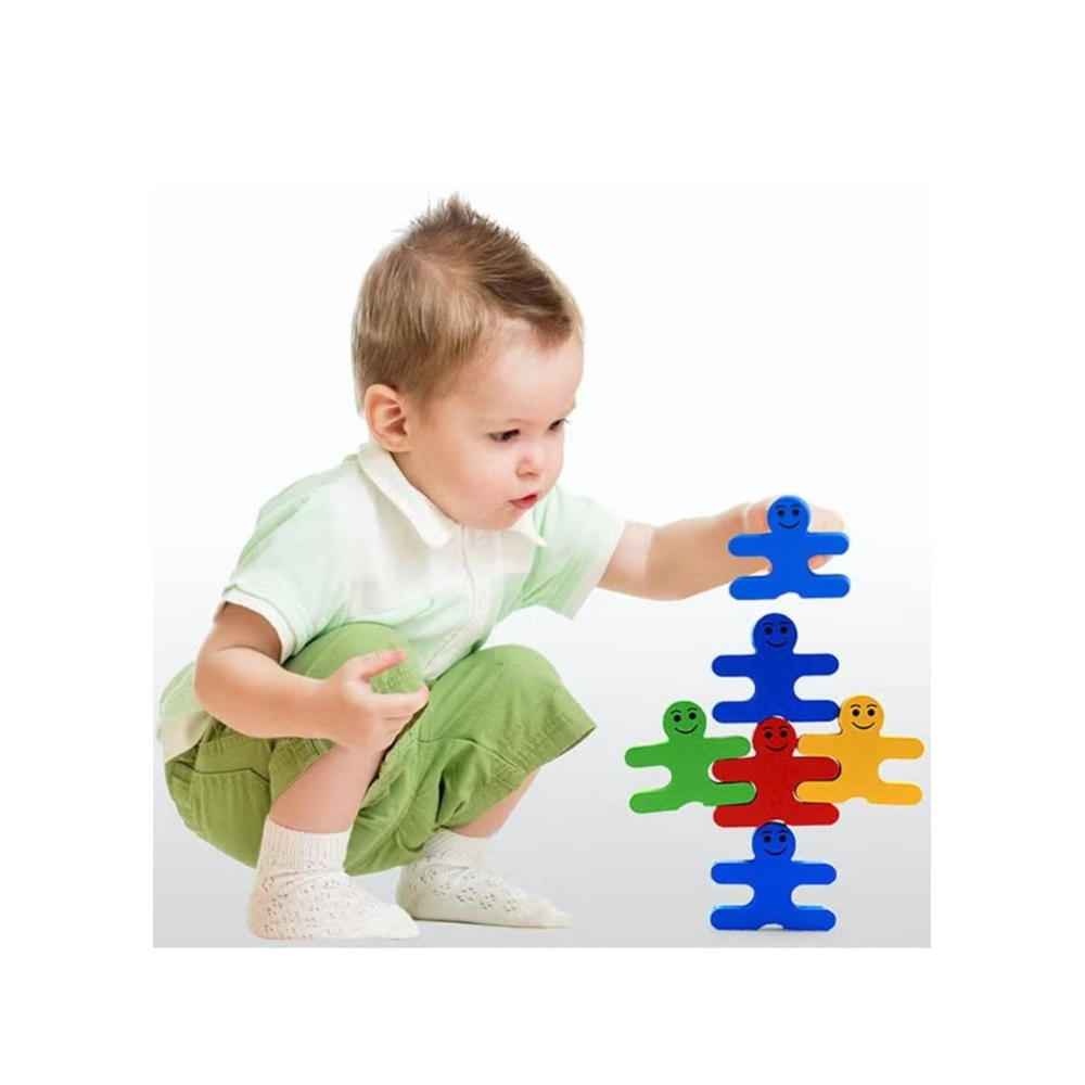 لعبة مرح لعبة مكعبات توازن خشبية مبتكرة - 16 قطعة