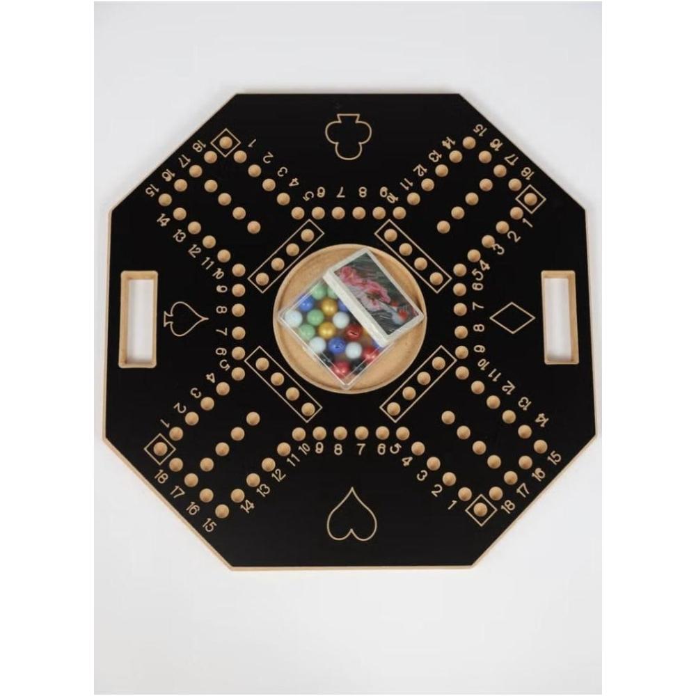 لعبة مرح لعبة جاكارو مرقمة 4 لاعبين مقاس 45x45 سم + لعبة لخمة + حركة ستوب + دنيا دوارة