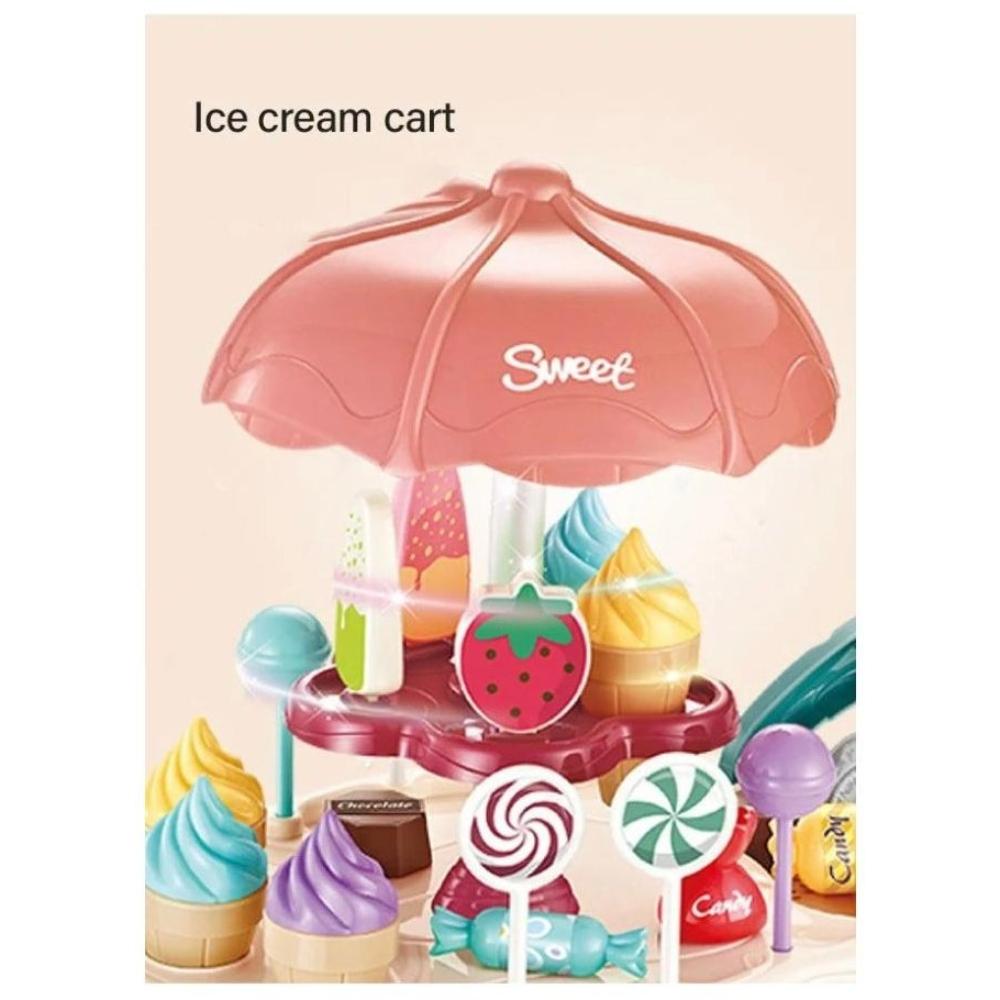 لعبة مرح لعبة عربة متجر الآيس كريم بضوء وموسيقى