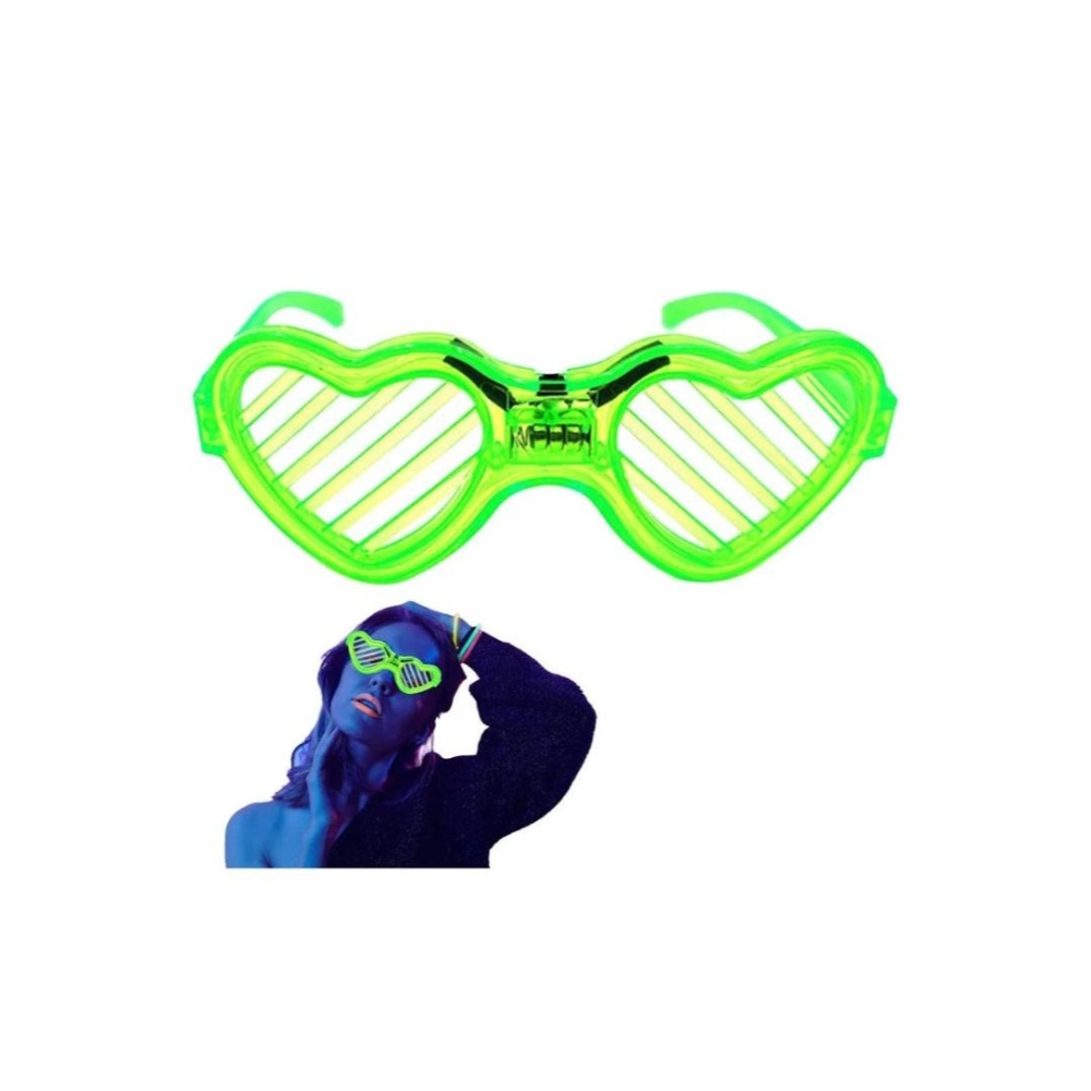 لعبة مرح ننظارات شمسية بتصميم قلب نيون بإضاءة باردة لليوم الوطني السعودي - موديل K5620