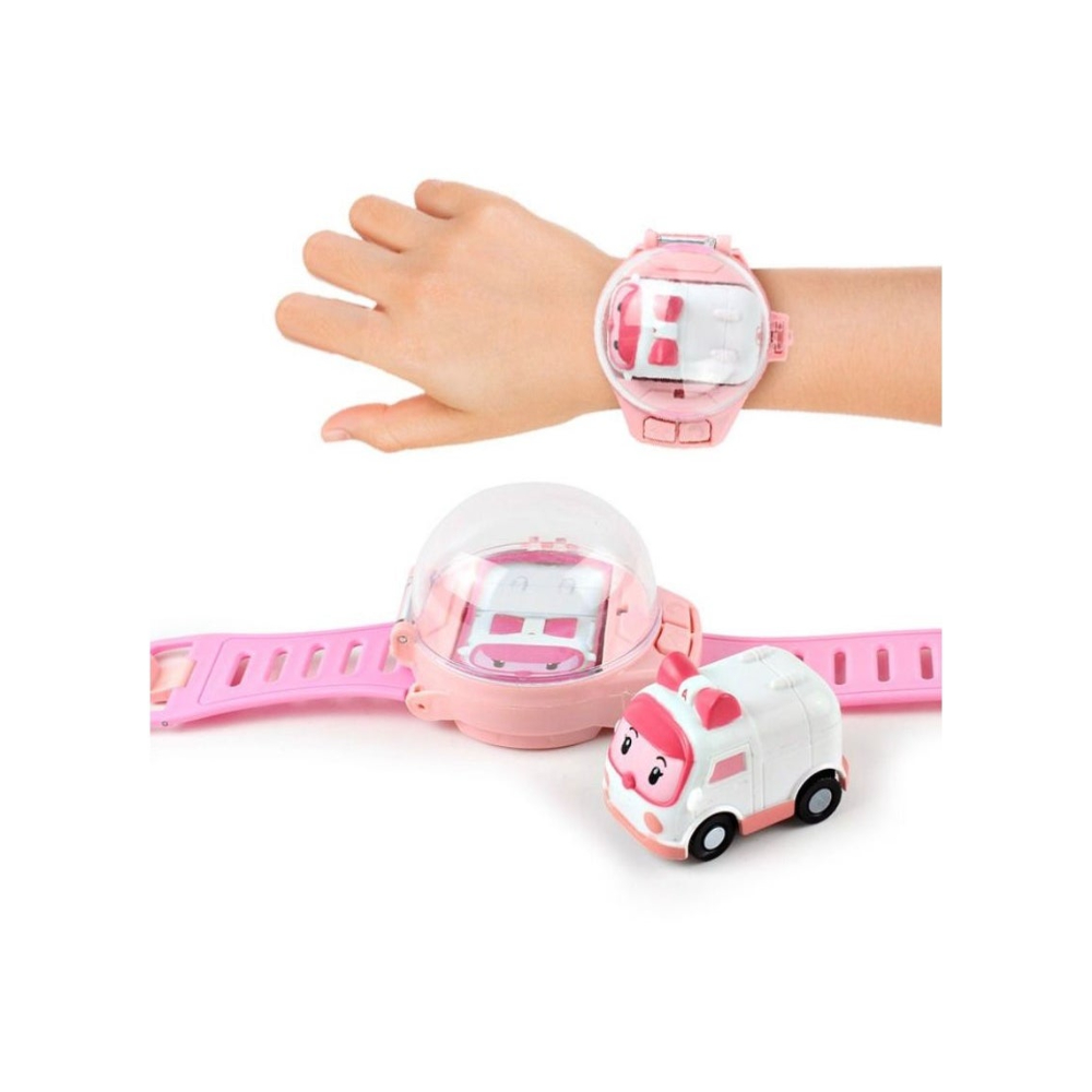 لعبة مرح سيارة تحكم عن بعد مع ساعة لعبة بتردد 2.4 جيجا هرتز موديل k5633 - وردي