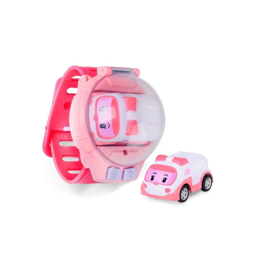 لعبة مرح سيارة تحكم عن بعد مع ساعة لعبة بتردد 2.4 جيجا هرتز موديل k5633 - وردي