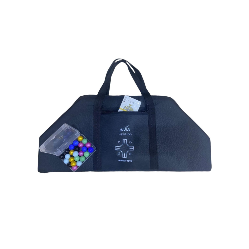 لعبة مرح لعبة جاكارو خشبية قوية 6 لاعبين مع شنطة فاخرة - 45×55 سم
