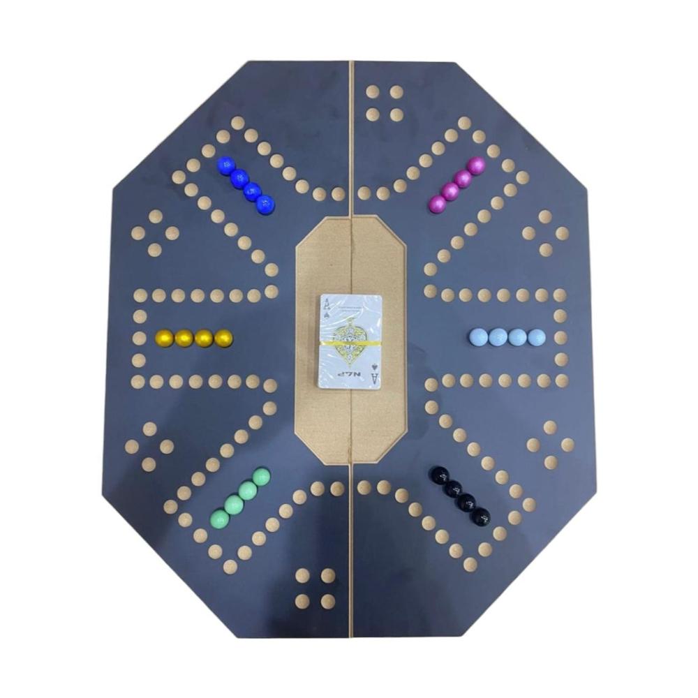 لعبة مرح لعبة جاكارو خشبية قوية 6 لاعبين - 45x55 سم