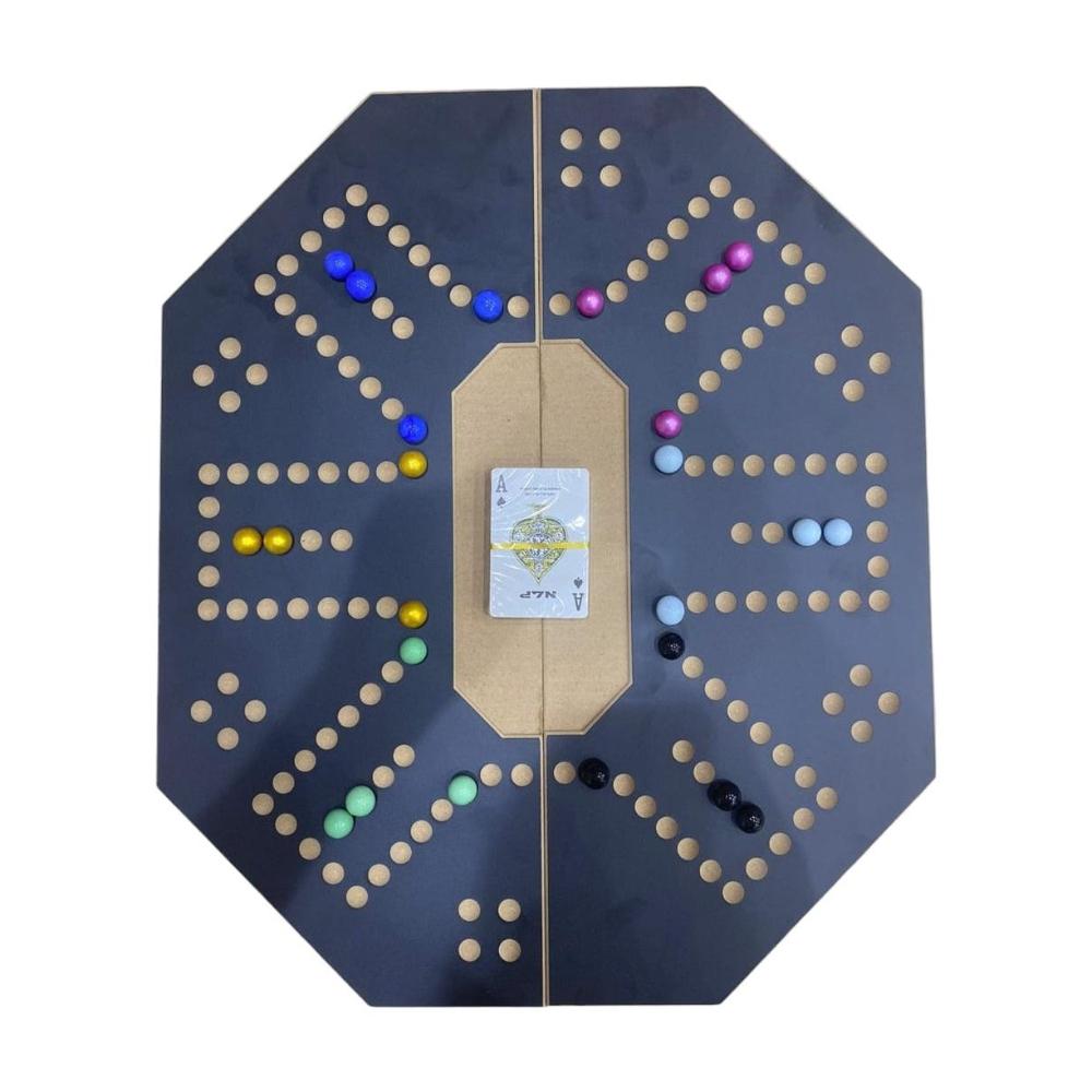 لعبة مرح لعبة جاكارو خشبية قوية 6 لاعبين - 45x55 سم