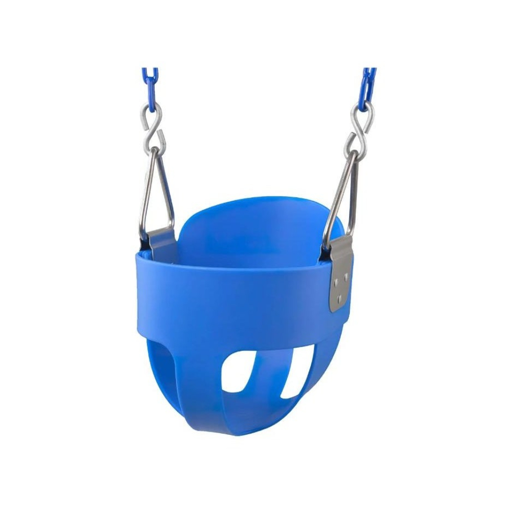 لعبة مرح مقعد أرجوحة للأطفال شديد التحمل وعالي الظهر مع سلاسل مطلية بالبلاستيك