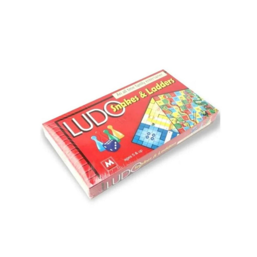  لعبة لوحية 2 في 1 لودو + السلم والثعبان قابلة للطي