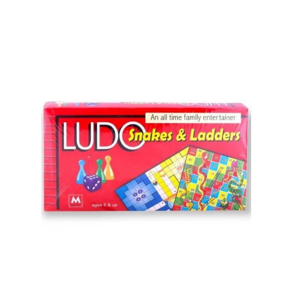  لعبة لوحية 2 في 1 لودو + السلم والثعبان قابلة للطي