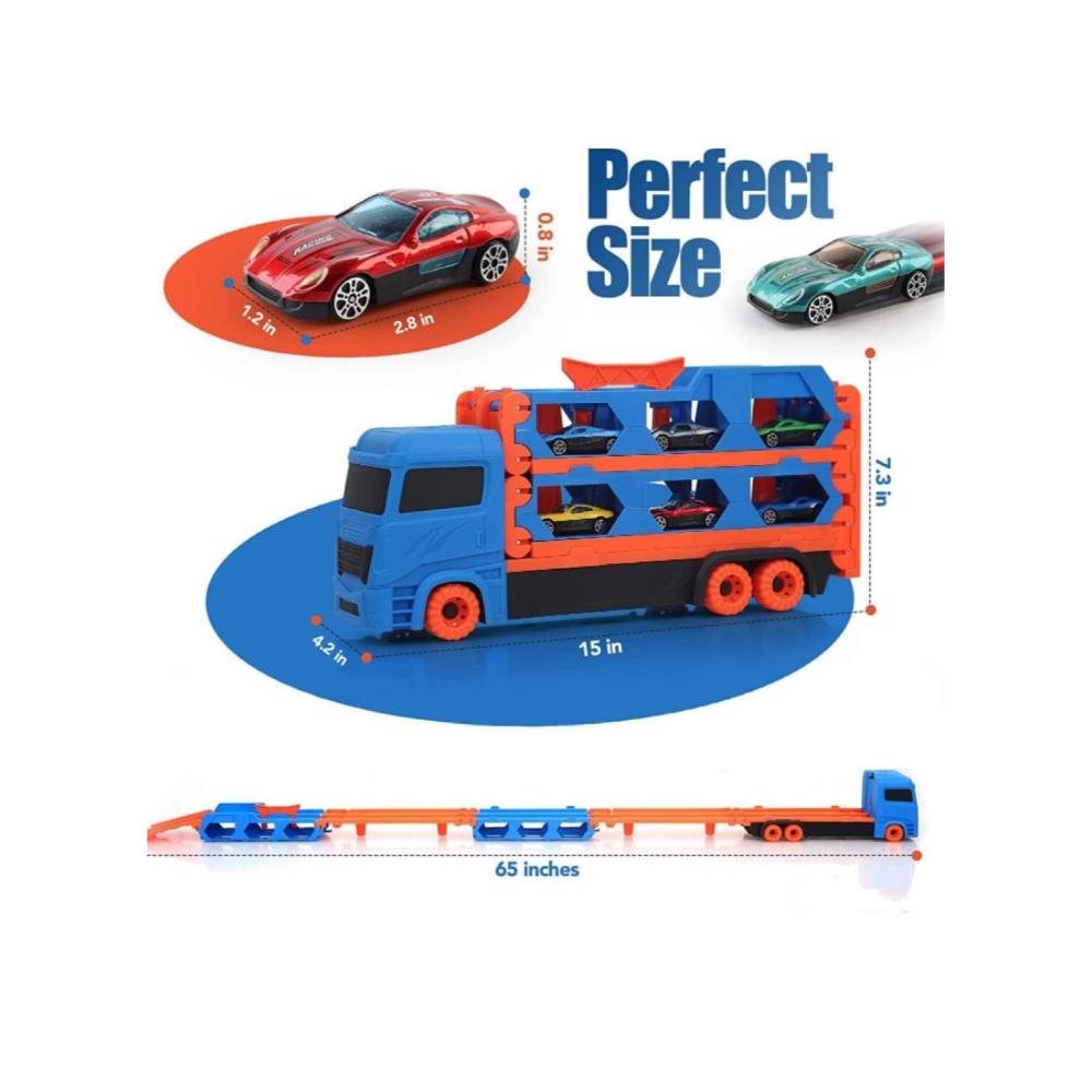 لعبة مرح شاحنة سكة سيارات قابلة للطي