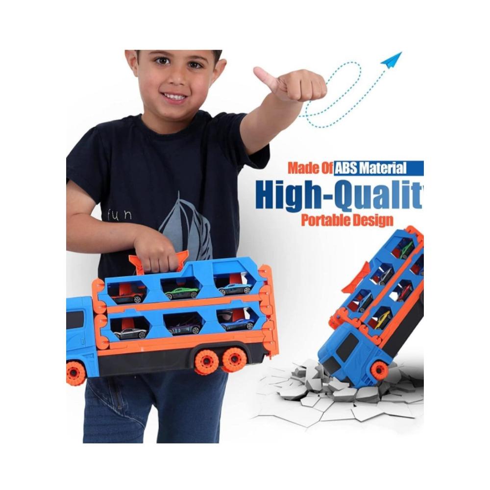 لعبة مرح شاحنة سكة سيارات قابلة للطي