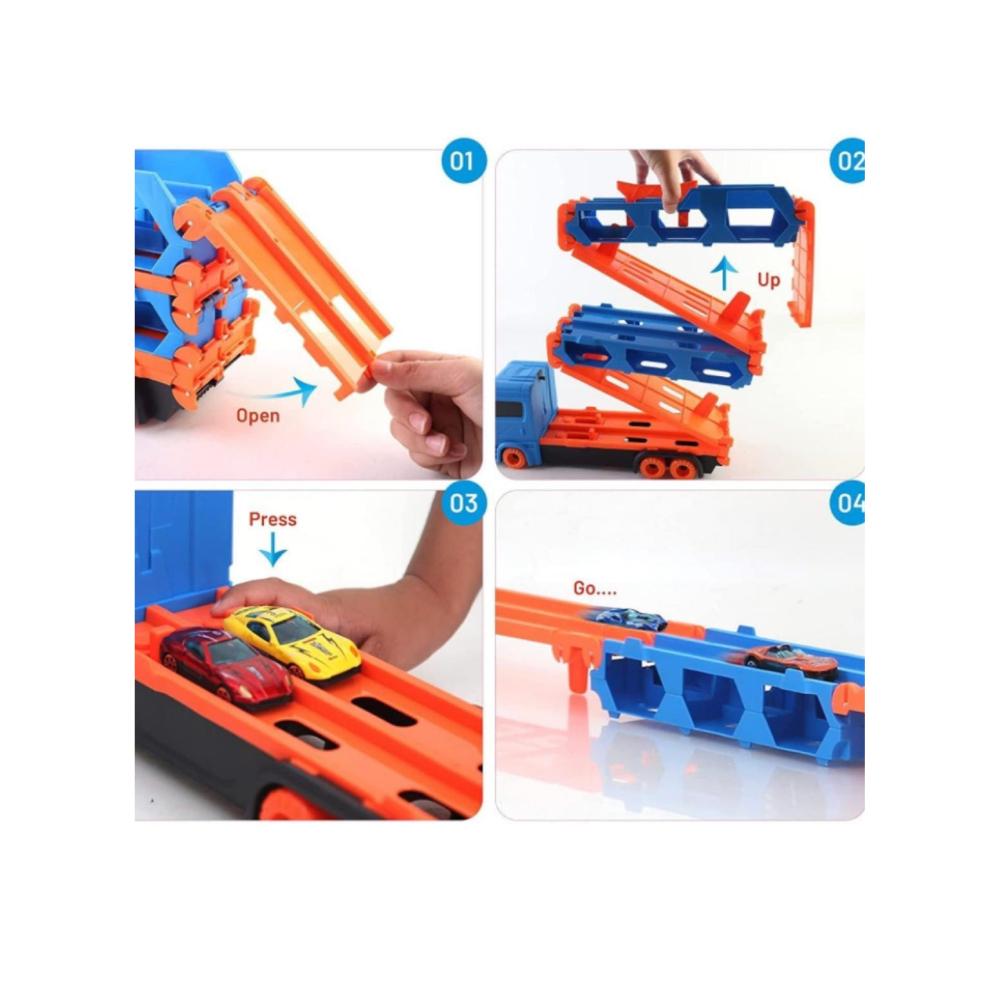 لعبة مرح شاحنة سكة سيارات قابلة للطي